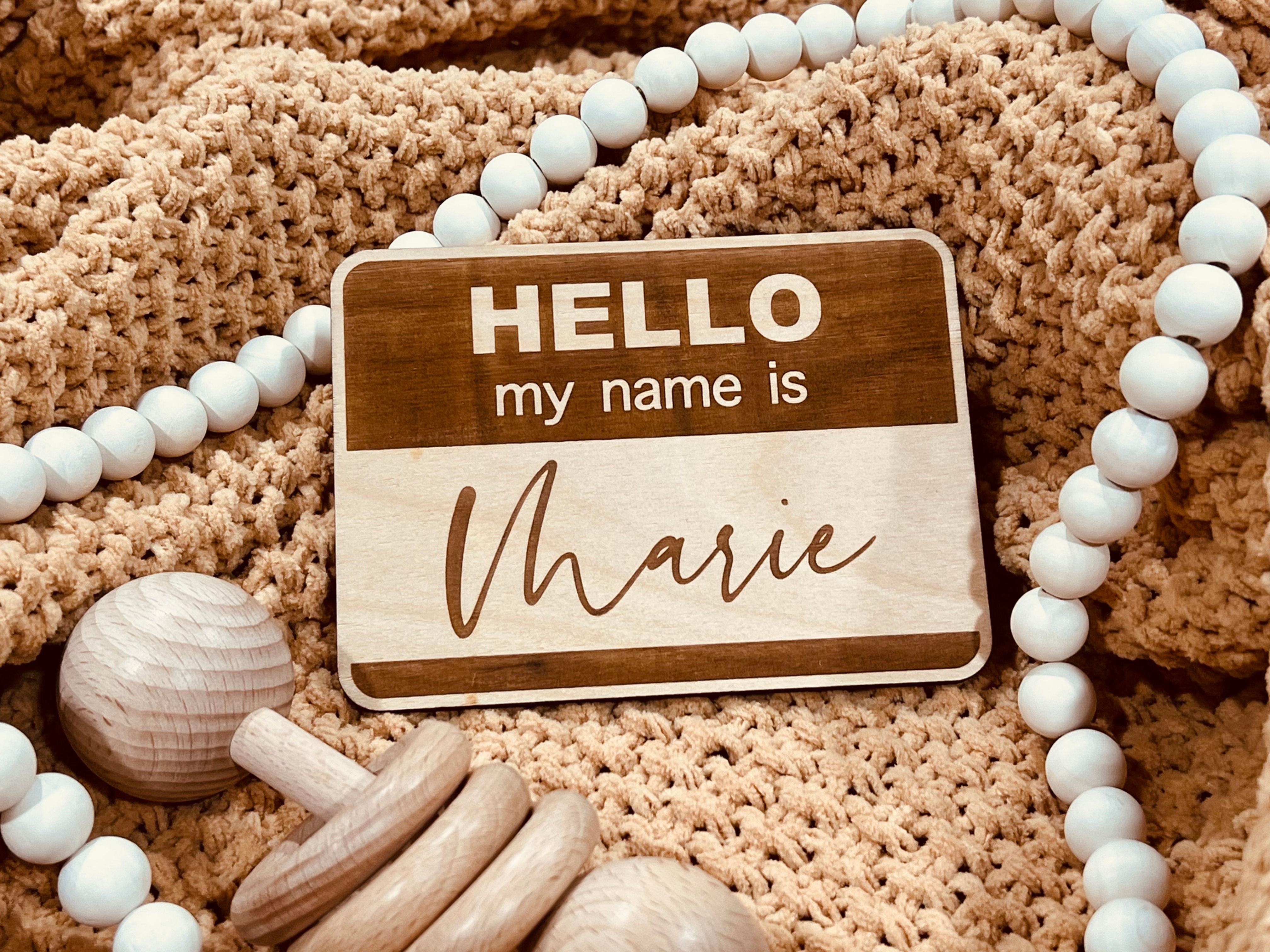 Baby Name Tag // Marie Style