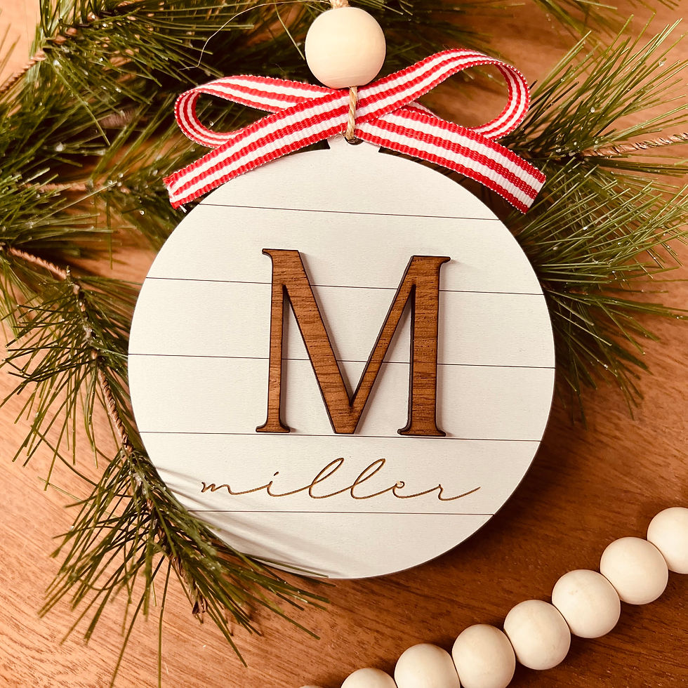 Thumbnail: Shiplap Initial Ornament