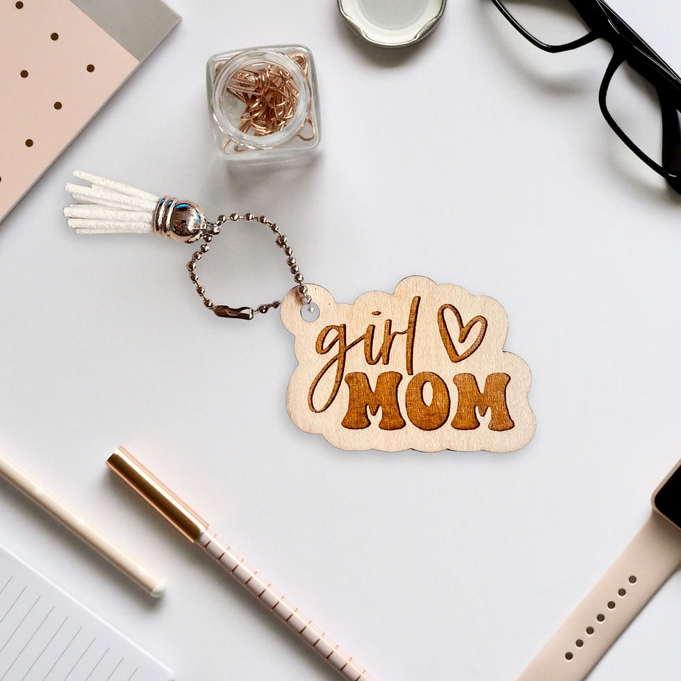 Thumbnail: Girl Mom Keychain