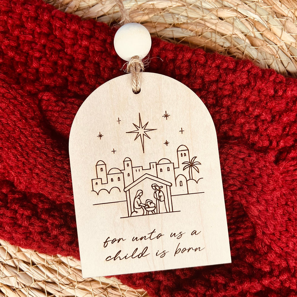 Thumbnail: For Unto us a Child is Born Ornament