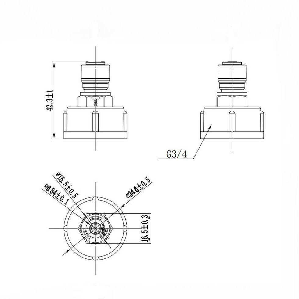 Thumbnail: POM-NPT Female Threaded X Plastic Quick Connect Fitting  (Cone Type)-1809