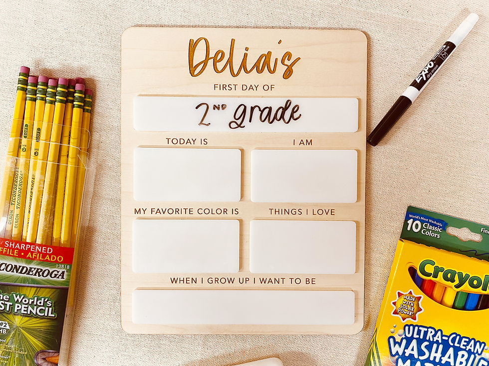 Thumbnail: Reusable First Day of School Sign