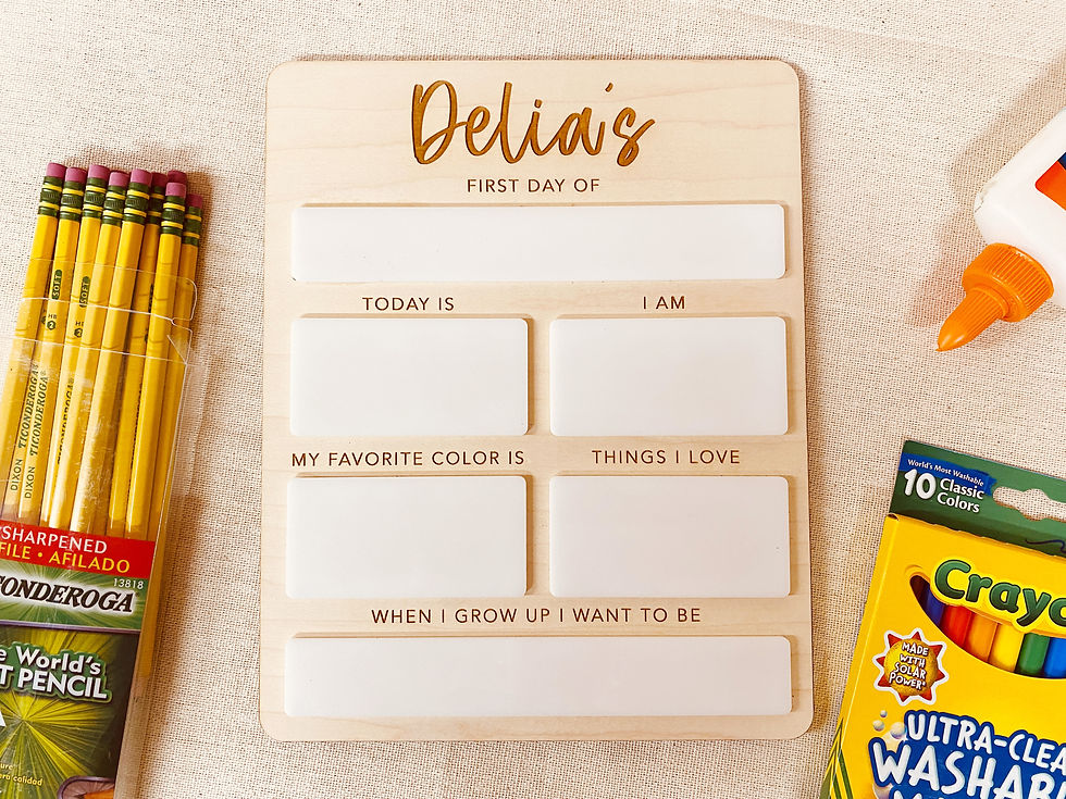 Thumbnail: Reusable First Day of School Sign