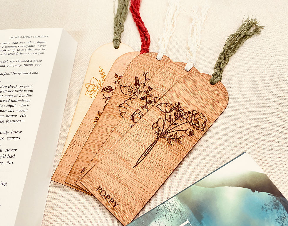 Thumbnail: Birth Month Flower Wood Bookmark