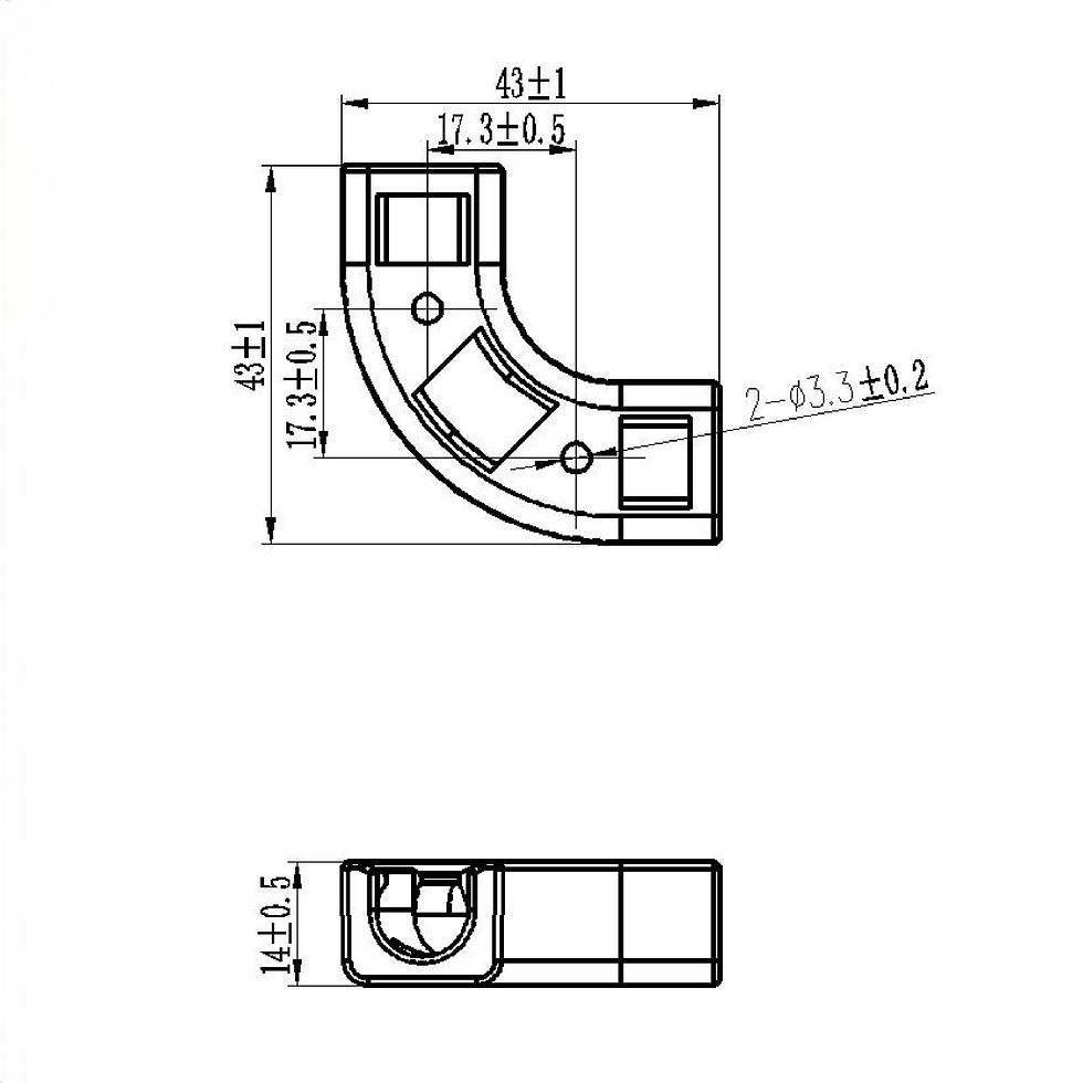Imej kecil: Klip Bend Aliran POM untuk Tiub 1/4"&3/8", Saluran Siku 90 darjah