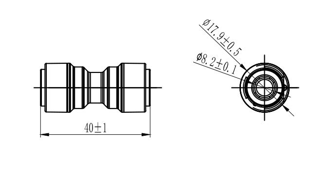 Thumbnail: POM-Plastic Straight Union Connector Quick Connect Fittings  1/4"&3/8" -1810