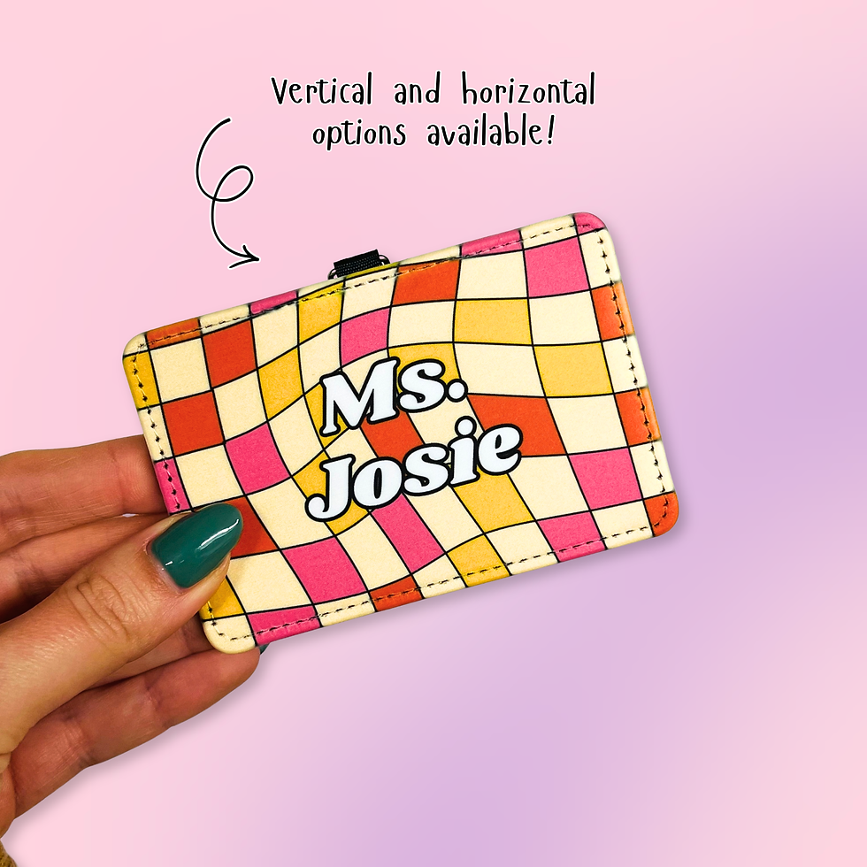 Thumbnail: Personalized ID Badge holder for Teacher, Nurse, Student