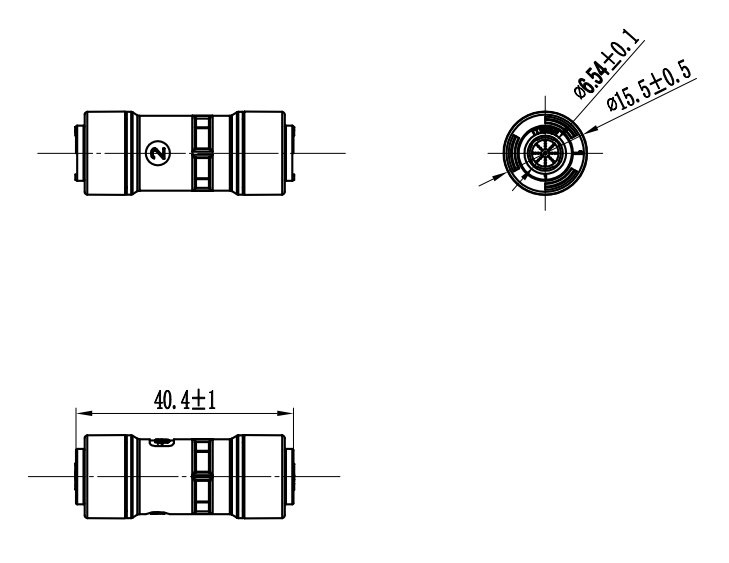 サムネイル： POM-1/4" Union Connector (with grid)-1810-D