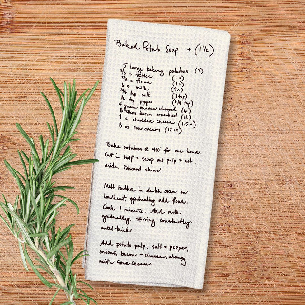 Thumbnail: Handwritten Recipe Towel