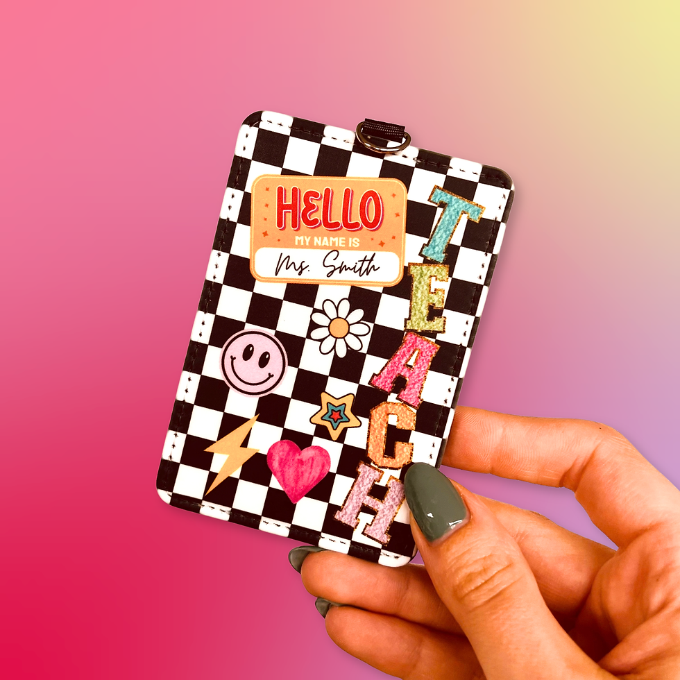 Thumbnail: Personalized ID Badge holder for Teacher, Nurse, Student
