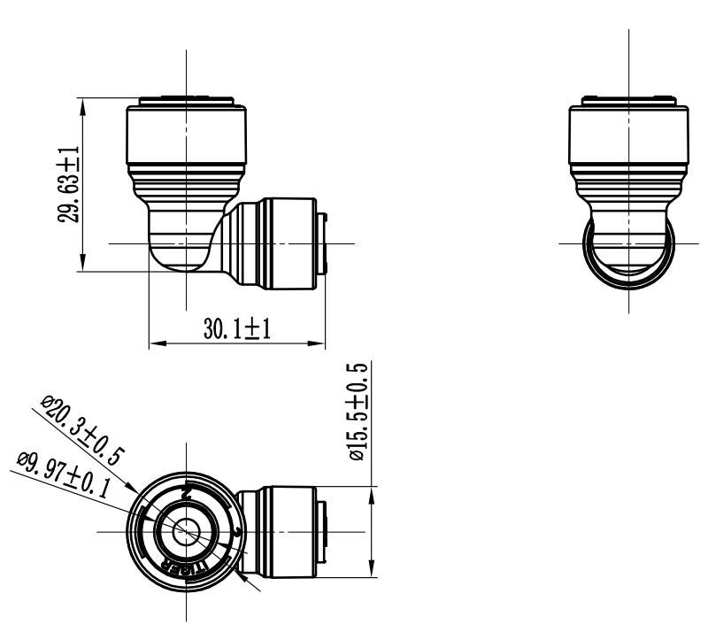 Thumbnail: POK(100°C)-Elbow Connector 90 Degree, Push To Connect Fittings, 1/4"&3/8" -1818