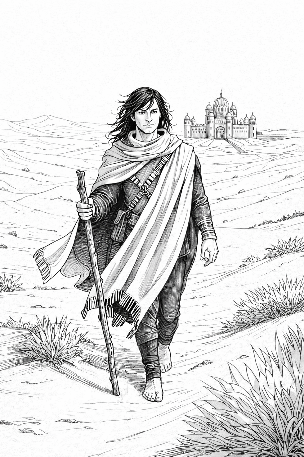 ディプセウス、砂漠の王国を去る