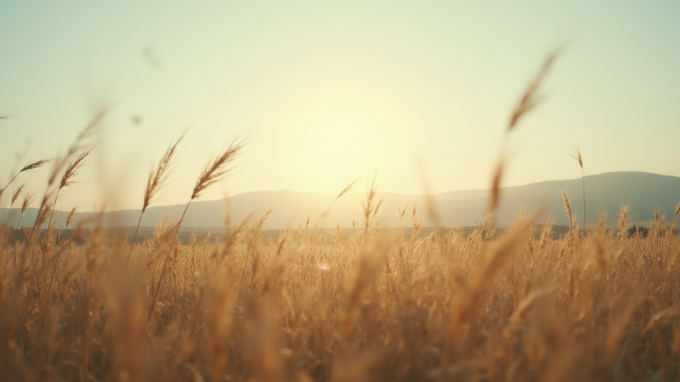 Eye-level view of a serene landscape with soft colors