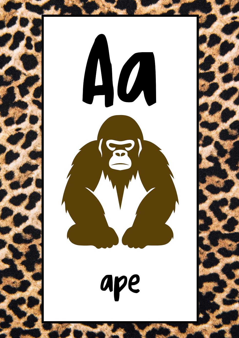 Thumbnail: Alphabet Cards - Animal Print