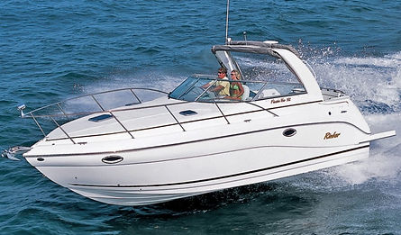 Luxury Rinker yacht charter | sunset party cruises | private boat rental tours near Pelican Bay at Getaway Marina