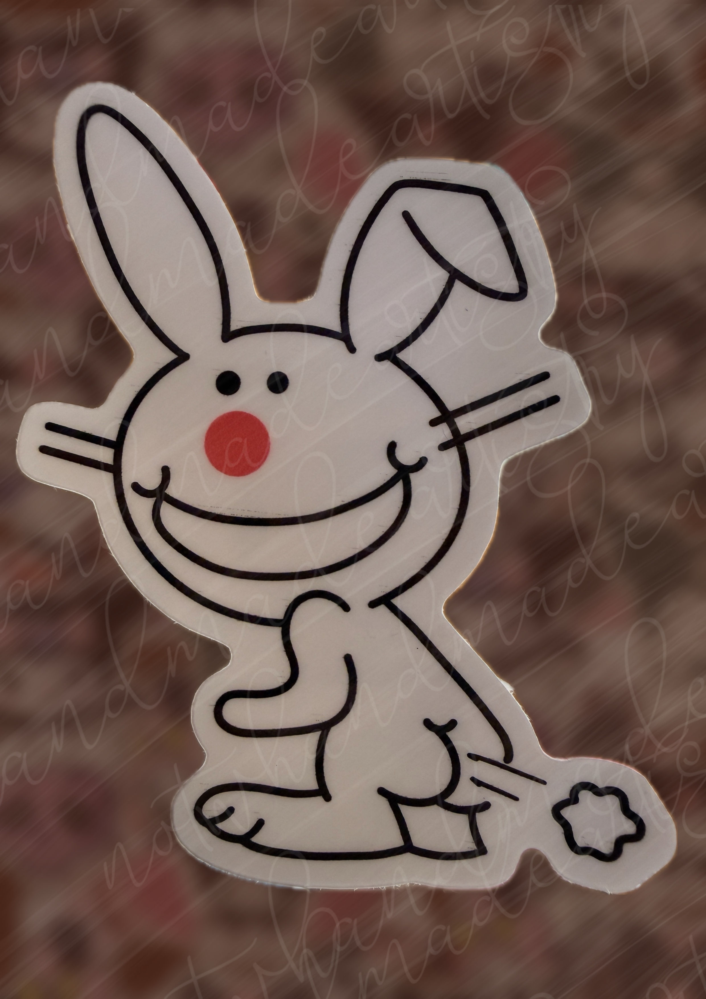 Happy Bunny Toot Toot Sticker