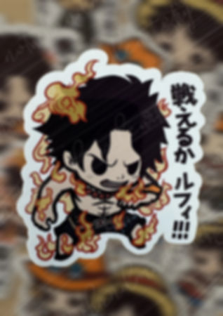 One Piece Fire Fist Ace Stickers
