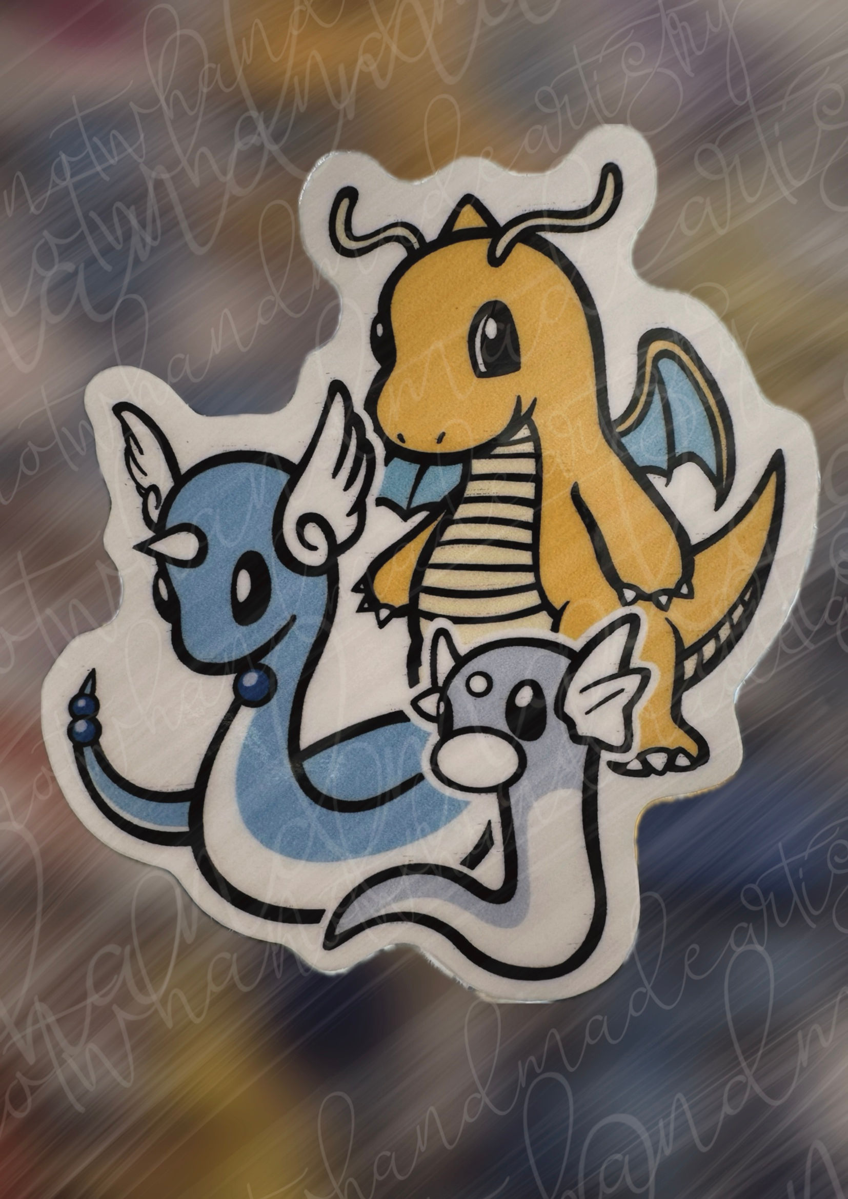 Pokemon- Dratini Dragonair and Dragonite Stickers