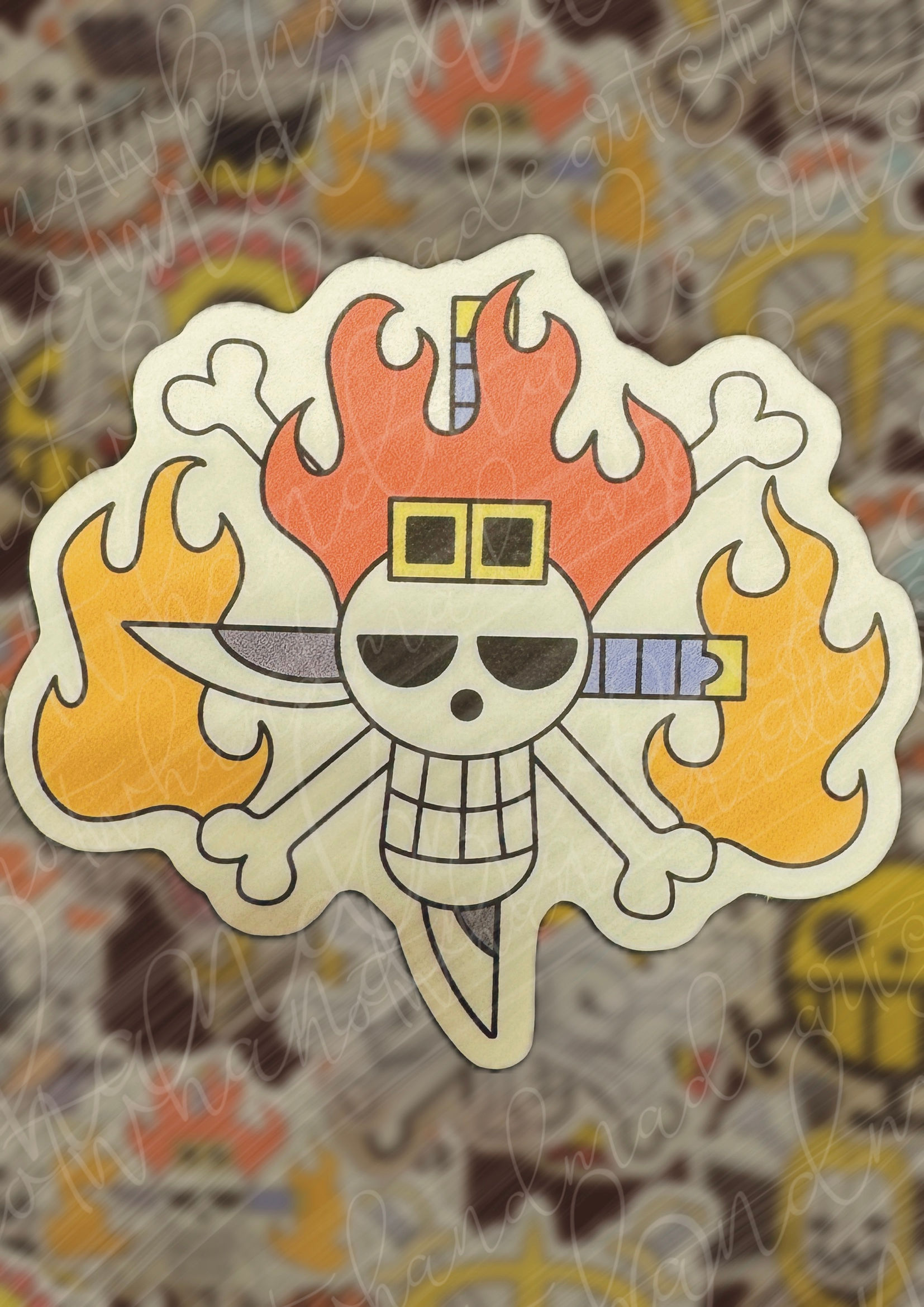 One Piece Jolly Roger Eustuss Kid Stickers