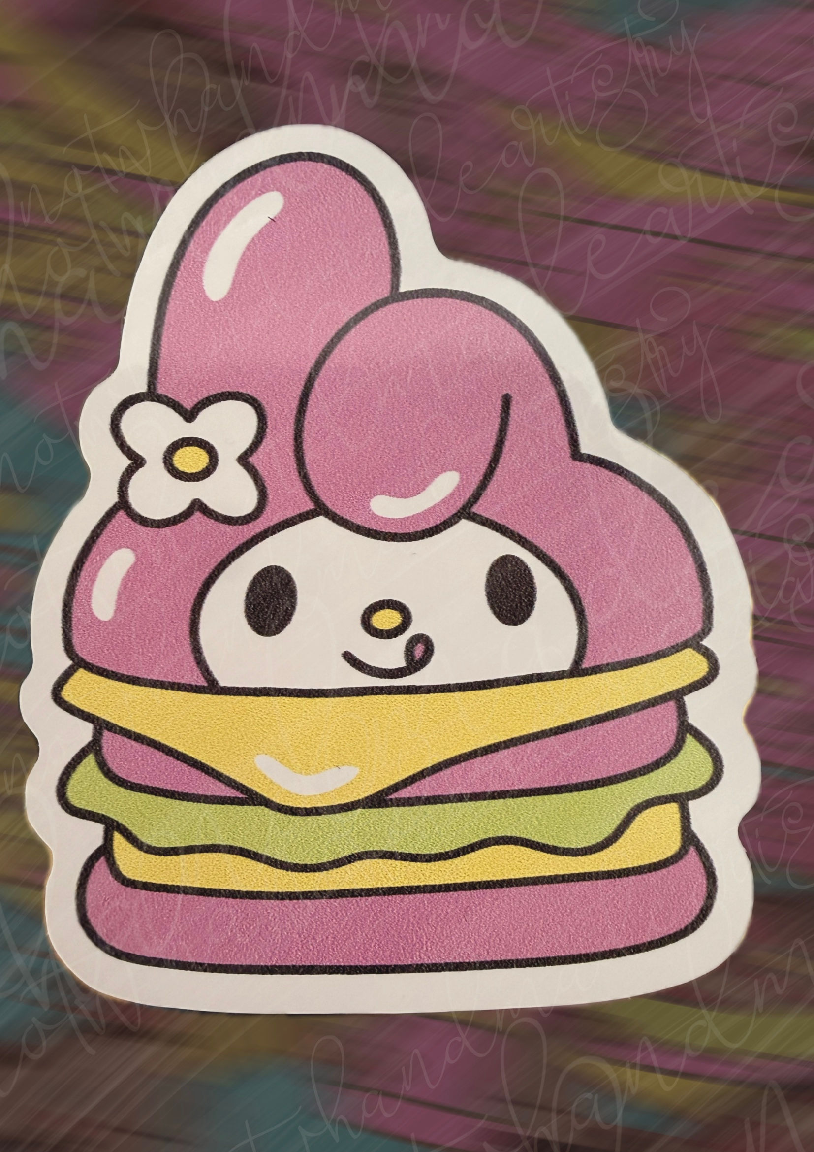 My Melody Burger Stickers