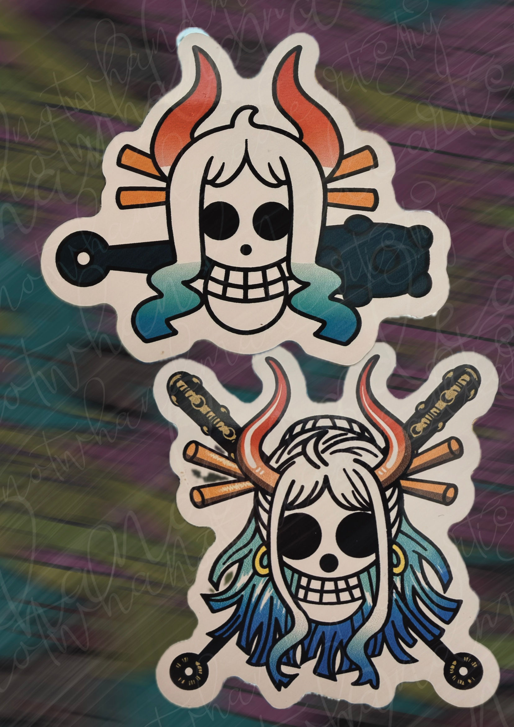 One Piece- Yamato Jolly Roger Stickers
