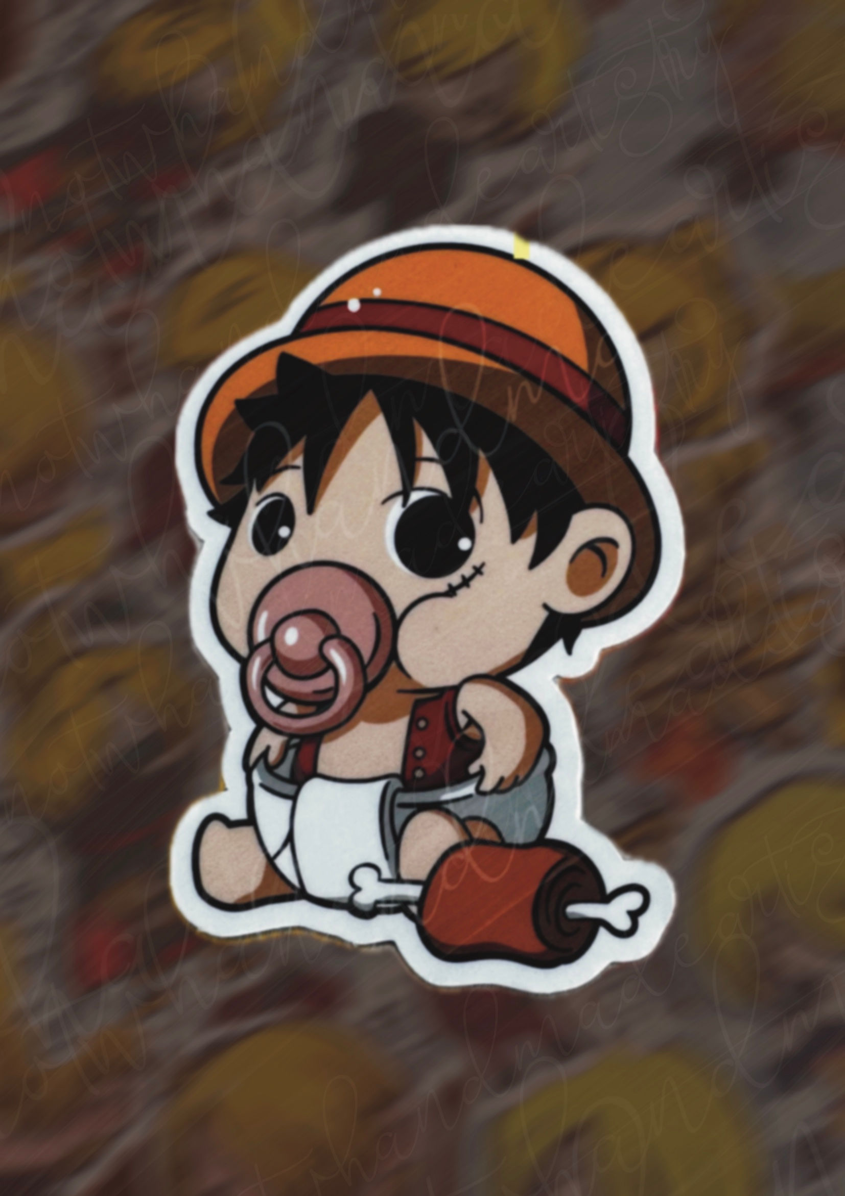 One Piece Baby Luffy Stickers