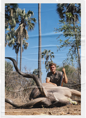 Hunting a trophy Kudu and large plains game antelope in Zimbabwe hunting safari