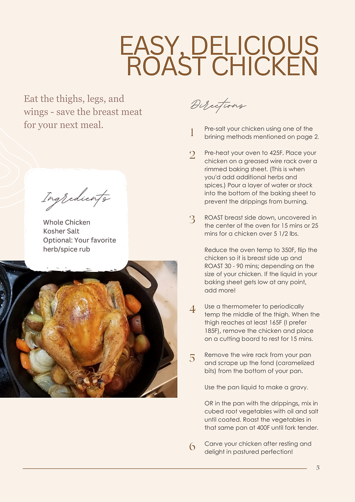 Roast Pasture Raised Chicken Recipe