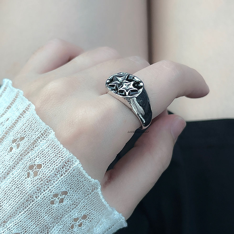 Thumbnail: antique oval shaped star ring 
