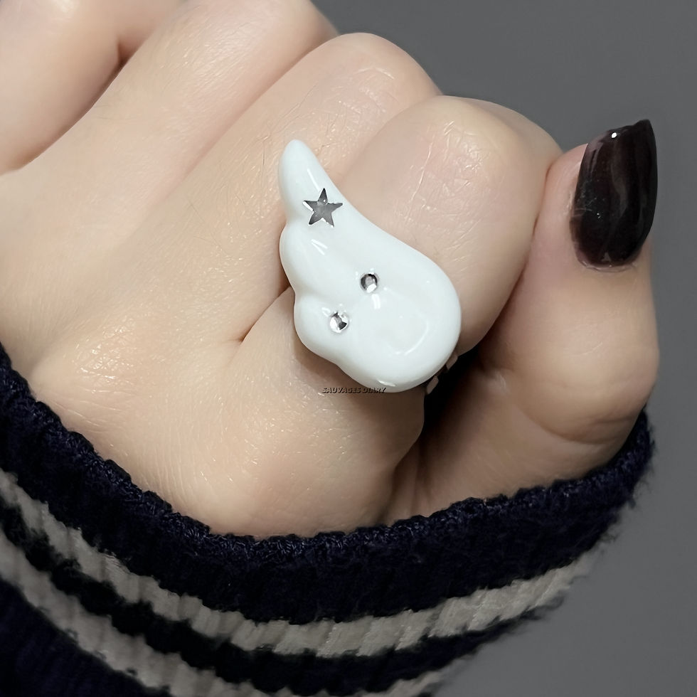 Thumbnail: cute white wing ring