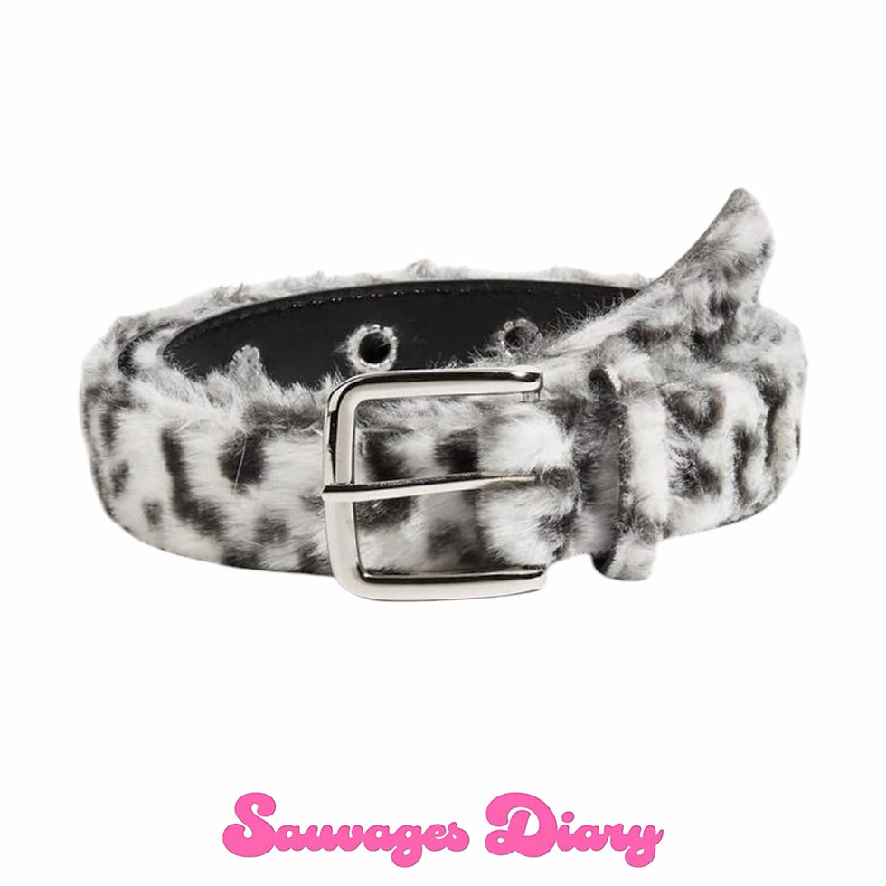 Thumbnail: leopard fur leather belt