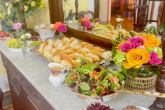 Food set up for an Event at Oaklea Mansion