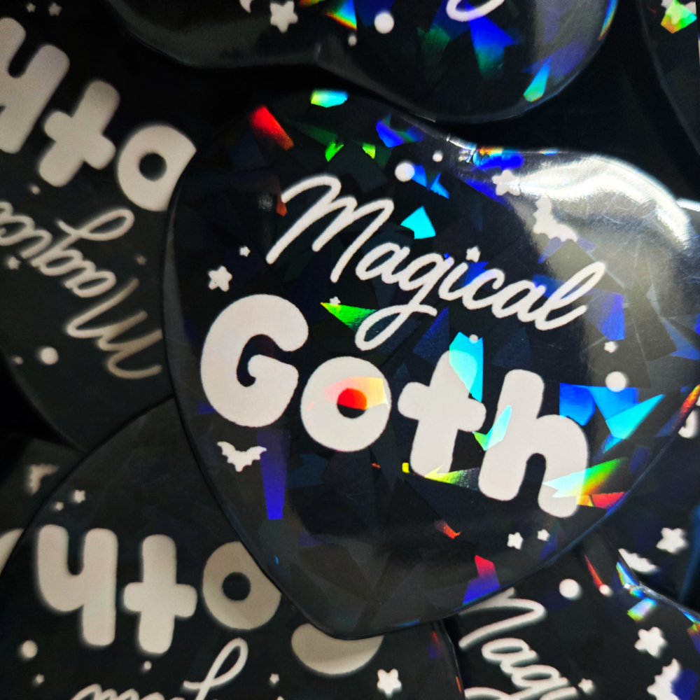 Magical Goth Heart Badge