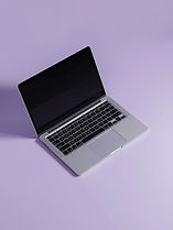 picture of an open laptop from above on a neutral desktop that will match my pale lavender