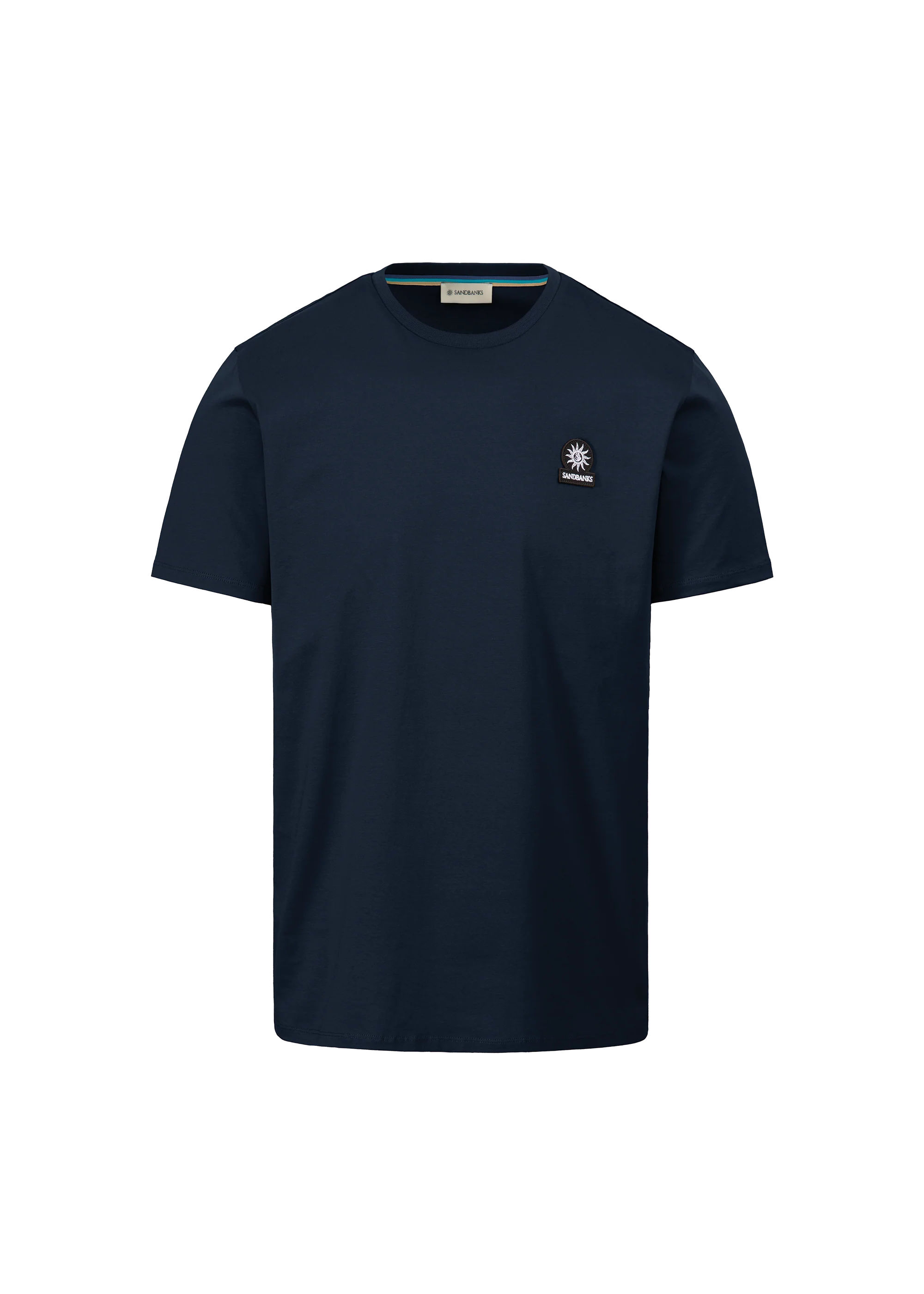 SANDBANKS BADGE LOGO T-SHIRT IN NAVY