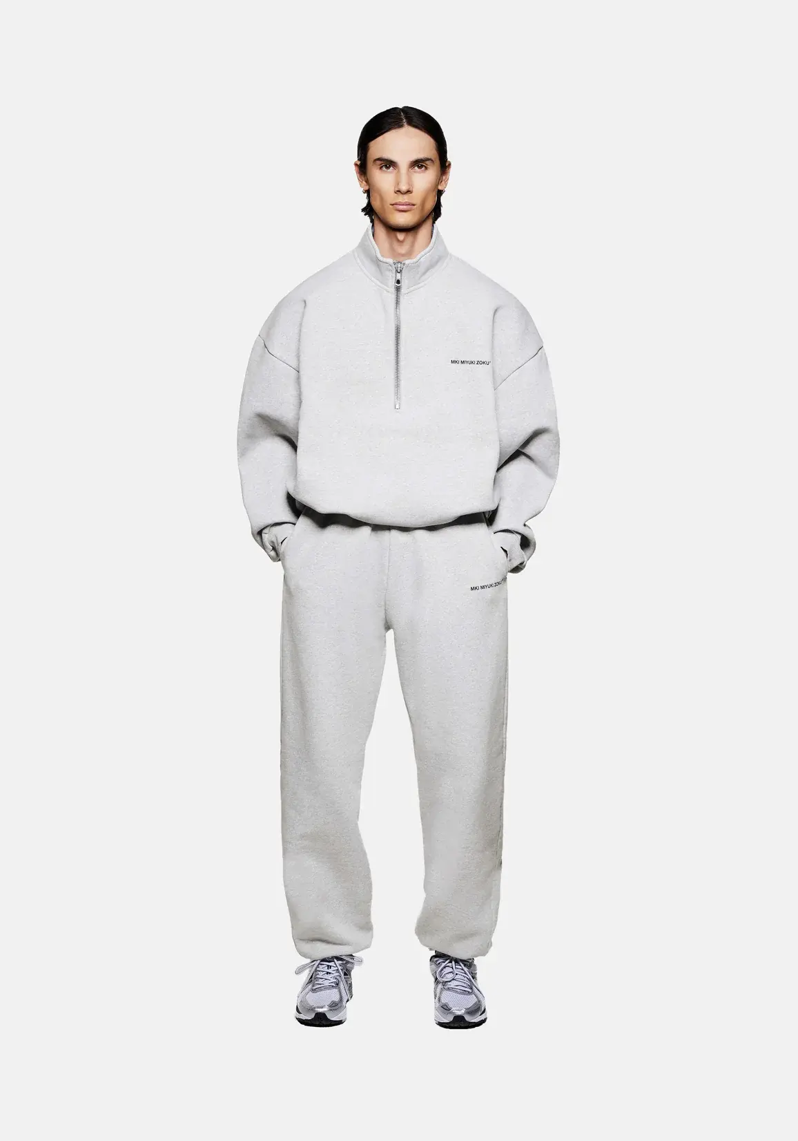 MKI UNIFORM QUARTER ZIP IN GREY.