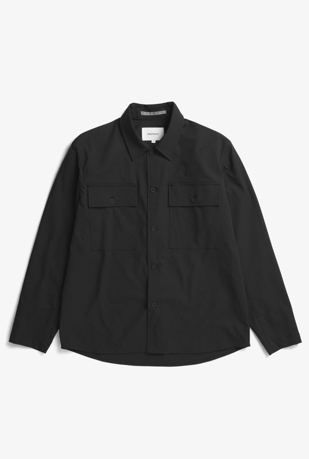 Hjalmer Twill Overshirt In Black