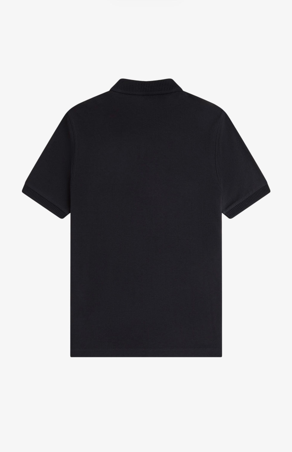 Thumbnail: Crepe Piqué Polo Shirt In Black