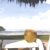 Costa Rica Beach with a Drink, Costa Rica, family, rafting, vacation, doing life with michele, beach