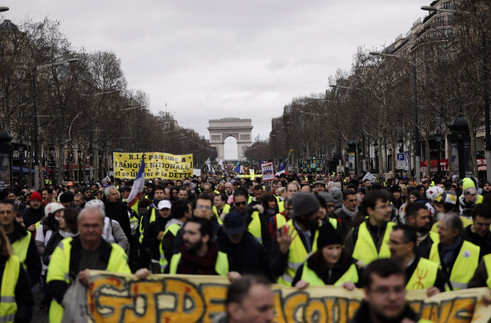 Yellow Vests movement Paris  (AP Photo/Kamil Zihnioglu, File)