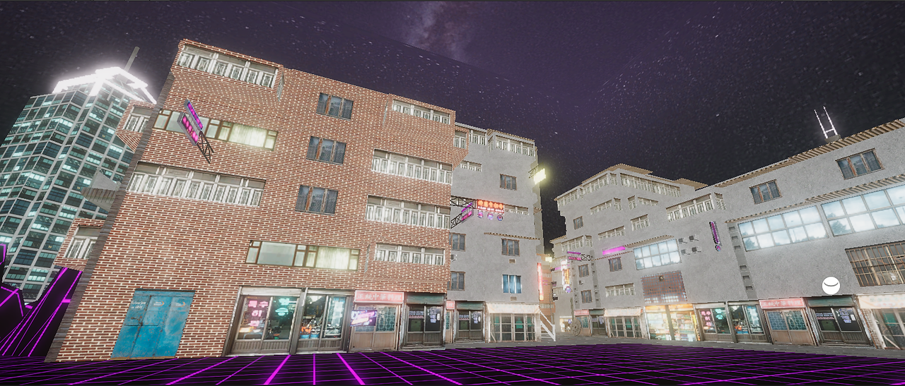 New neon town, shot 1