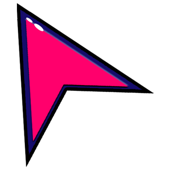 Custom cursor angled