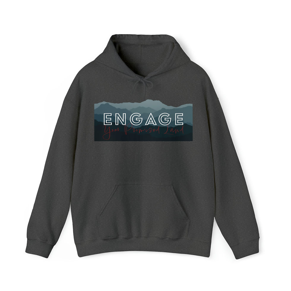 Thumbnail: Unisex Heavy Blend™ Hooded Sweatshirt - ENGAGE B&W