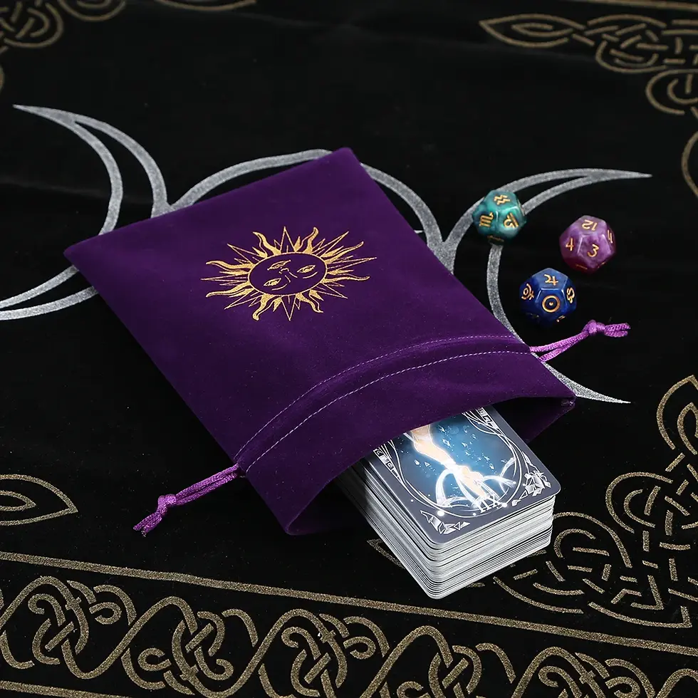 Thumbnail: Velvet Tarot Card Storage Bag (1pc)