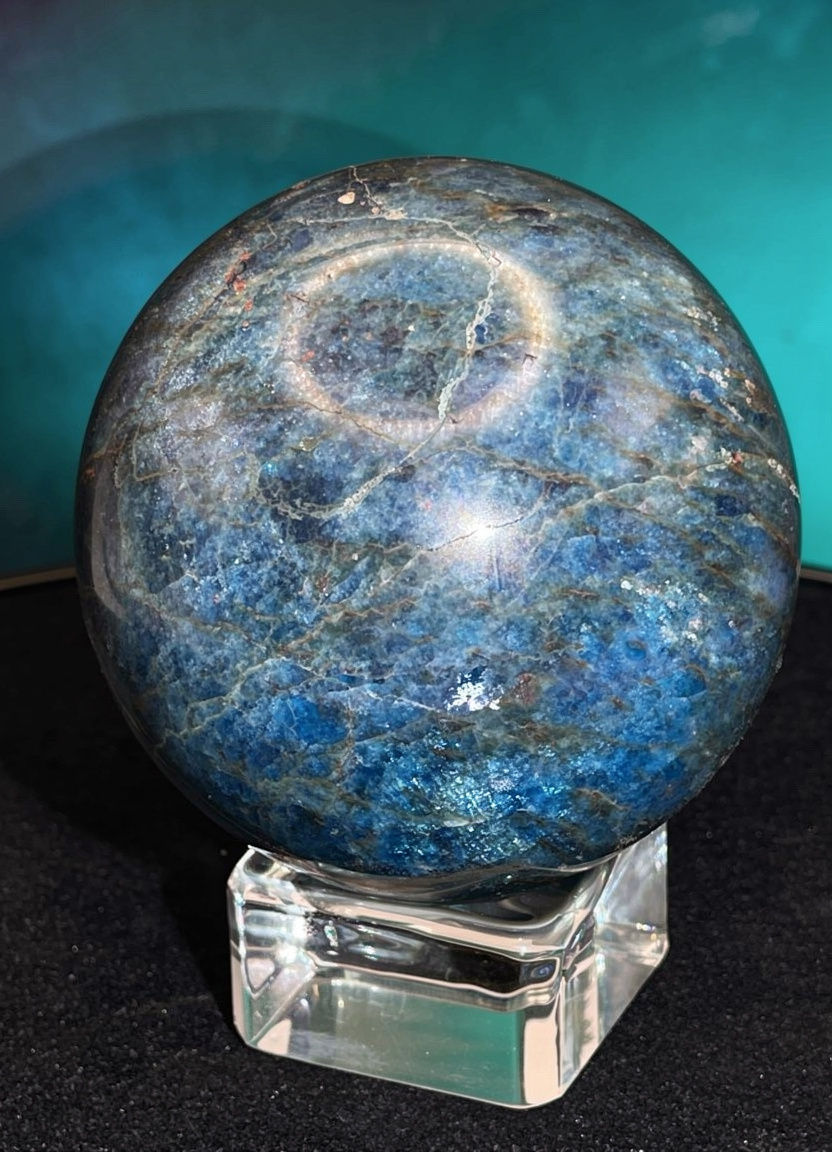Blue Apatite Sphere