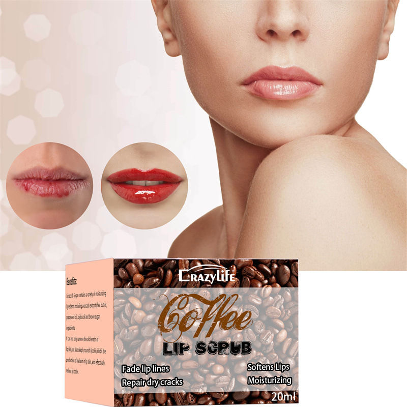 Crazylife Coffee Lip Scrub for Moisturizing Care