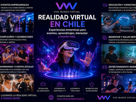 Realidad virtual en Chile: cómo ha cambiado los eventos desde empresas, simulaciones, cumpleaños, matrimonio, educación y salud mental | VMV Chile Vive Mundo Virtual