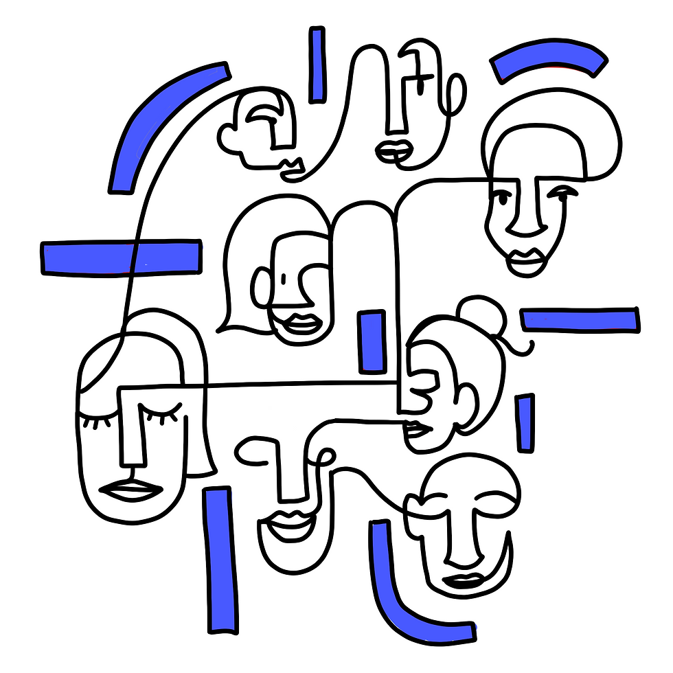 Faces and Places I've Been, 8x8 Print