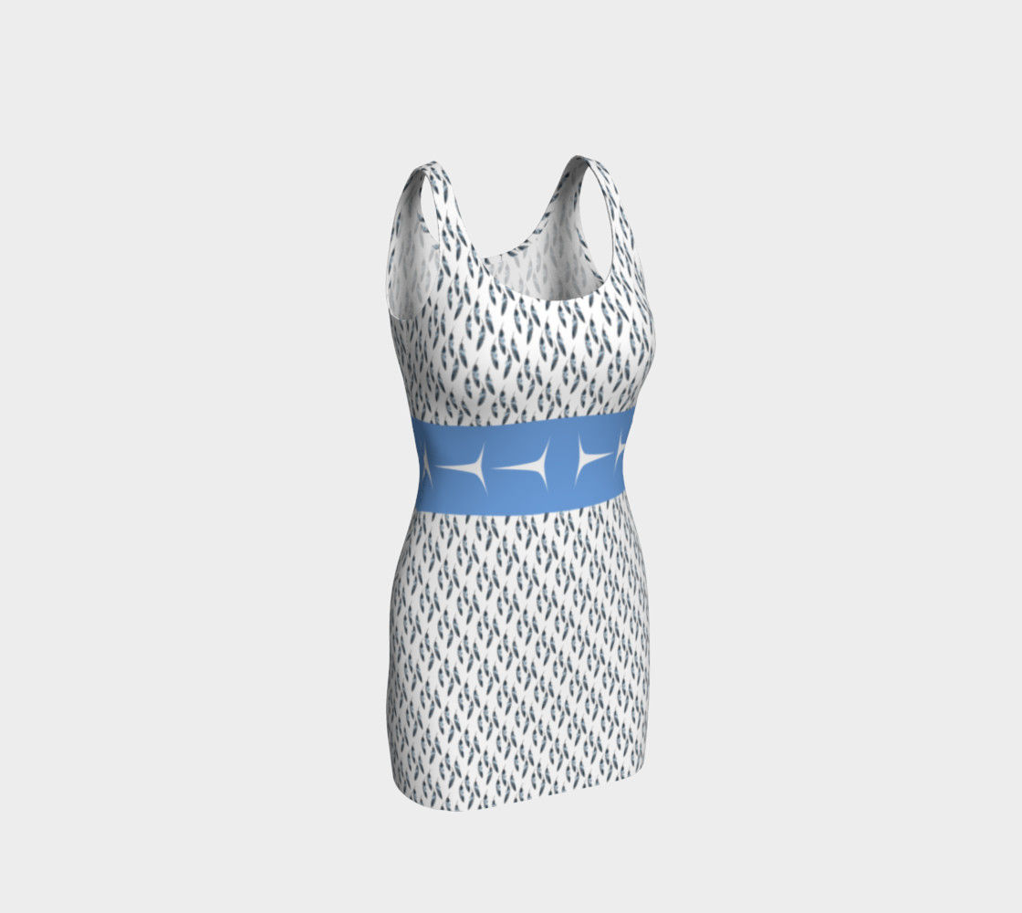 Feathers n Darts Fitted Dress by Shar Wilson