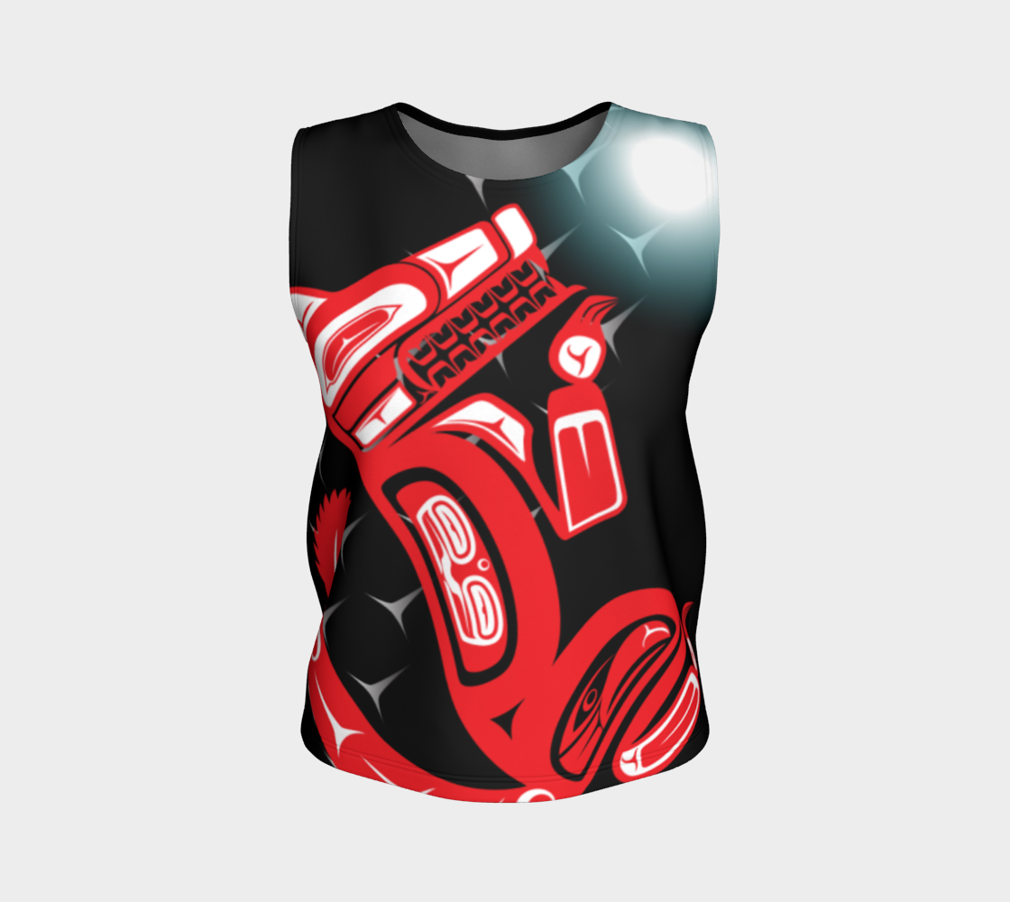 Wolf Red Black Tank by Shar Wilson